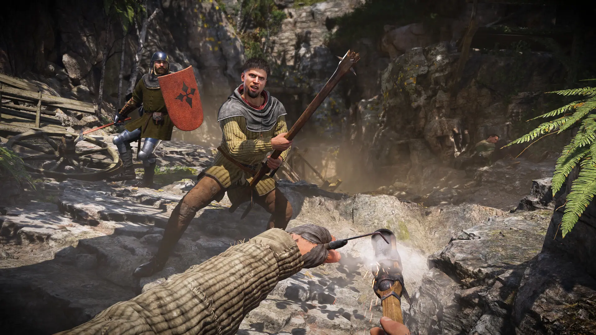 Outlaws ambushing at a river crossing